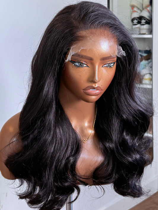 20 Inches bouncy Virgin Hair Wig – 6x6 HD Closure