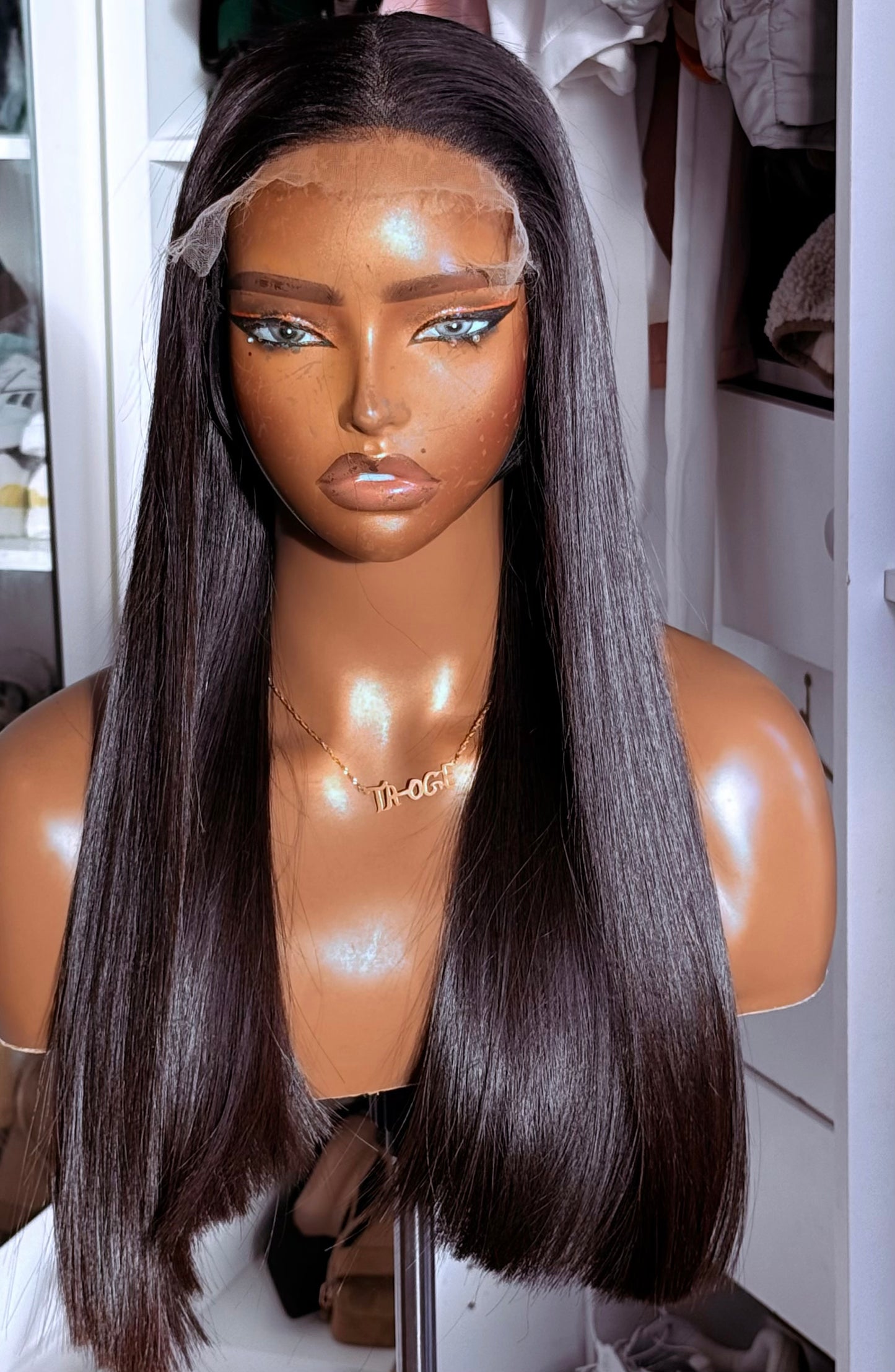 18 Inches Straight Donor Hair Wig – 6x6 HD Closure