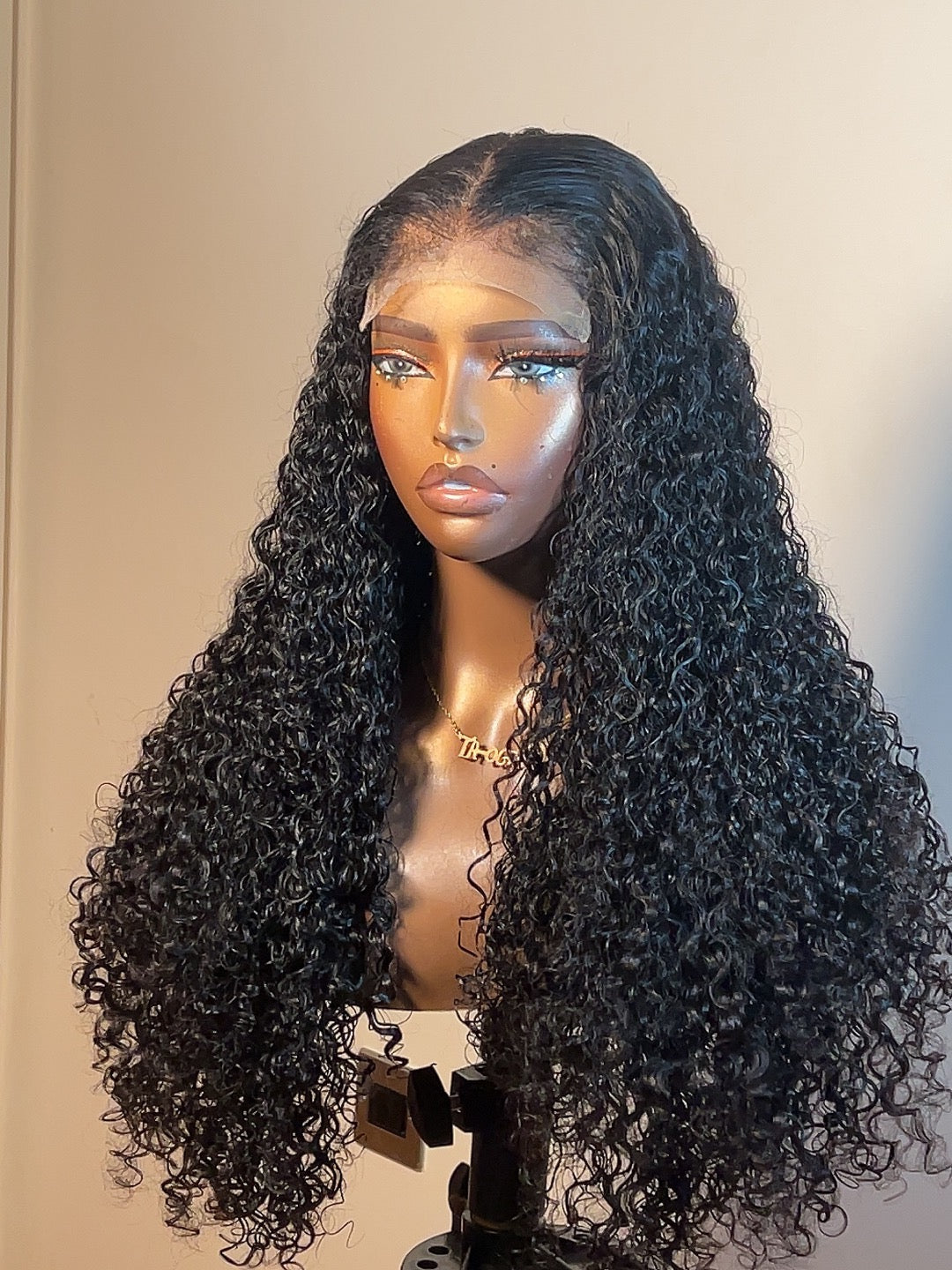 Curly wig 4x4 closure 24 inches