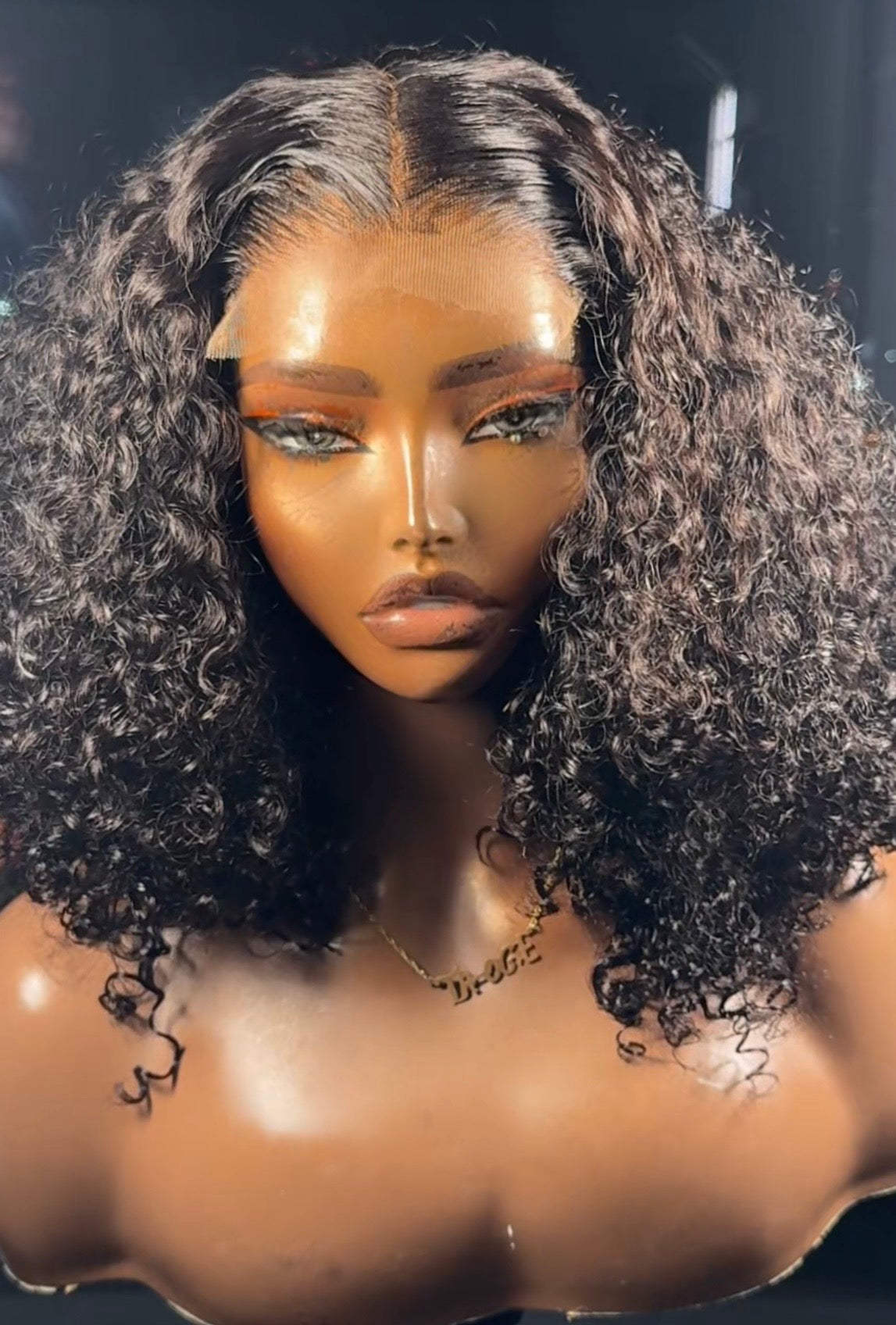 14” Curly Wig – 300g Full Density with 5x5 HD Closure