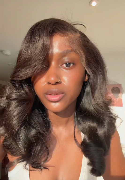 14” Raw Indonesian Hair | 250g Full & Natural | 5×5 HD Lace Closure Wig