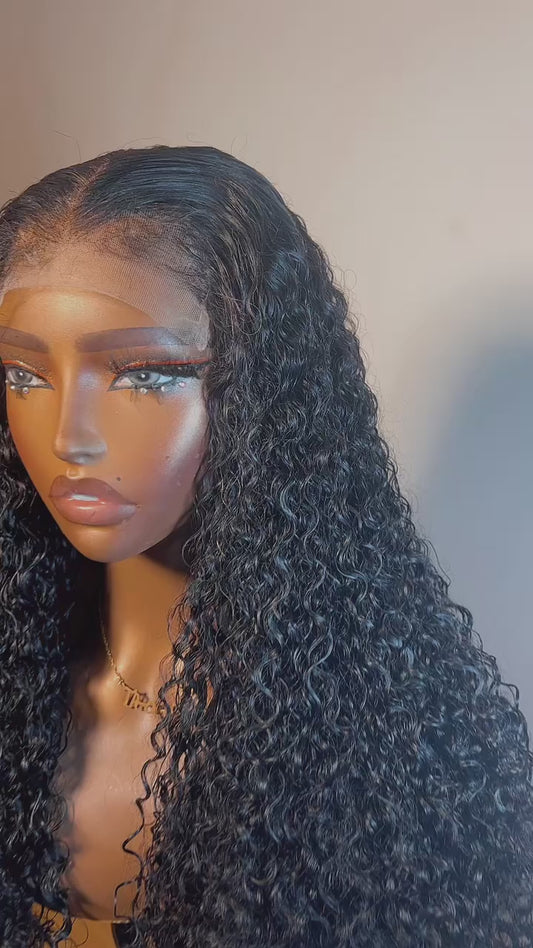 Curly wig 4x4 closure 24 inches